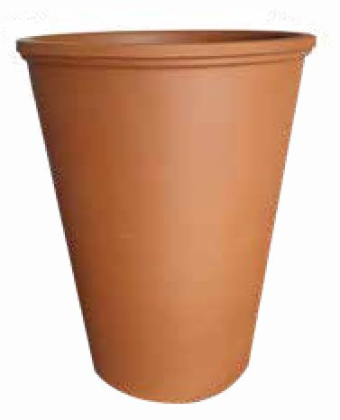 Generico Pots en terre cuite, hauteur 30 cm, diamètre 25 cm (2 pièces) - fleur en pot fabriqué en Italie