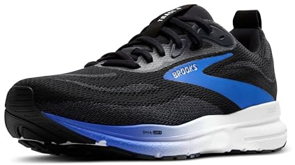 Brooks Men’s Trace 4 Neutral Running Shoe - Black/Cobalt/White - 7 Medium