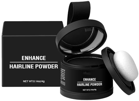 Hairline Powder Instantly Conceals Hair Loss, Root Hair Powder, Hair Toppers for Women & Men, Hair Fibers for Thinning Hair, Root Up, Stain-Proof, 4g