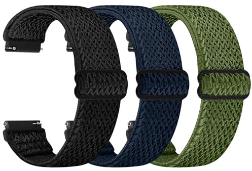 TumpCez Quick Release Watch Band - Choice of Width -18mm 19mm 20mm 22mm 24mm Watch Bands, Solo Loop Adjustable Elastic Nylon Watch Straps Replacement Wristband for Men Women