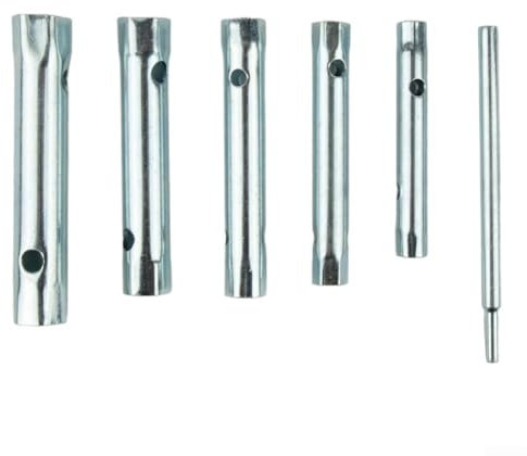 Todikaper Metric Tubular Box Wrench Set 6PCS 8-17mm Double Ended Socket Spanner Kit Hollow Filter Wrench for Automotive Repair
