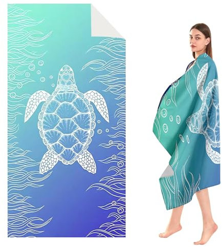 ZoneYan Serviette de Plage Séchage Rapide, Microfibre Serviette de Plage, Drap de Plage 160 x 80 cm, Anti-Sable Beach Towel Large, Serviette de Piscine