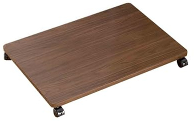 HAJHI Desktop Computer Tower Stand Movable Brake Pc Stand for Floor Storage Flowerpot Box Pc Holder Moisture-Anti for Bedrooms(60 * 35cm,Walnut)