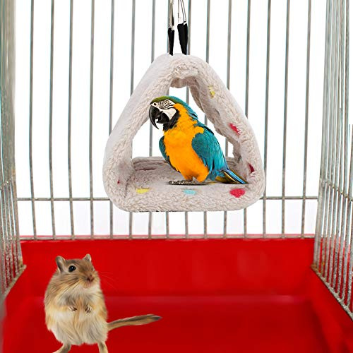 Generic Plysch Hamsterhängmatta Varmt Bo för små Husdjur Papegojor Myna Sugar Gliders, Mjuk och Hållbar Hängmatta för Husdjur, S och M Storlekar Tillgängliga (Liten storlek)