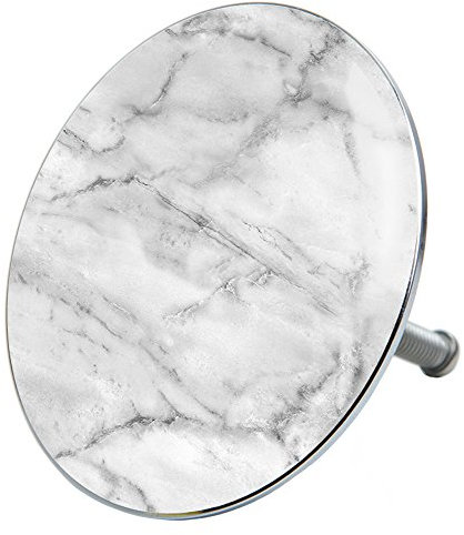 Sanilo Badewannenstöpsel Marmor, Stöpsel für die Badewannen deckt den kompletten Abflussbereich ab, universal mit Motiv