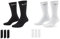 Nike 6 Paar Herren Damen Socken SX4508 weiß oder schwarz oder weiß grau schwarz, Sockengröße:46-50, Farbe:weiß schwarz