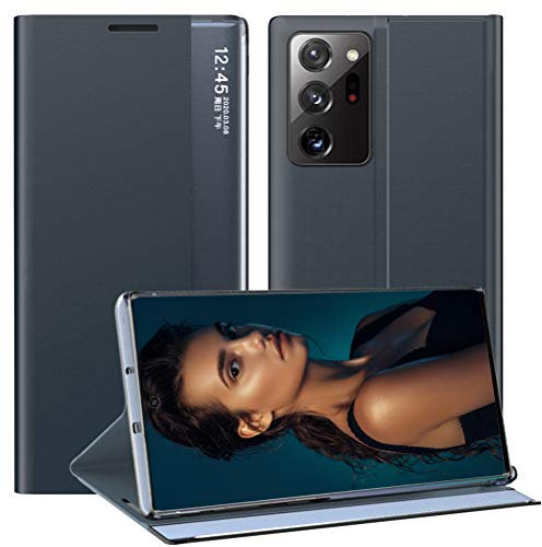 Handyhülle für Samsung Galaxy Note 20 Ultra Hülle Leder - Kompatibel mit mit Sichtfenster View Leder Tasche Galaxy Note 20 Ultra 5G Schutzhülle Handytasche Handy Hüllen Flip Case 6.9