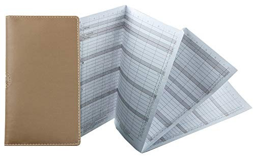 DELMON VARONE - Personalisierbarer Faltkalender 2026 DIN A6 EcoAppleLeather Braun - Öko Apfel Leder Terminplaner Organizer (1 Monat 2 Seiten), Wochenplaner Kalender Wochenansicht Adressenheft