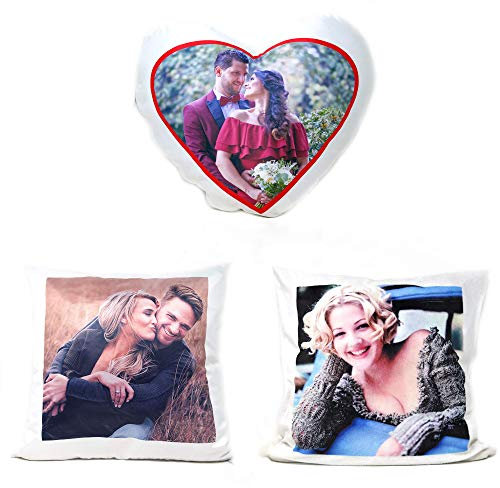 MyPrezzie Kissen mit Foto - personalisiert mit deinem eigenem Foto - Kopfkissen mit Foto (Normal, Herzkissen, Flauschiges Kissen)| Geschenk, Valentinstag, Verlobung