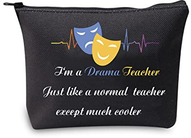 Drama Lehrer Geschenke Wertschätzung Dankeschön Geschenke Komödie Tragödie Make-up Kosmetiktasche Drama Lehrer Ruhestand Geschenke, Drama Lehrertasche