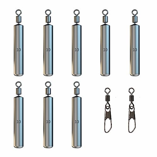 Plomb Peche Mer, Poids de Pêche 3.5g/ 5 g/7 g 10 g/ 14 g/ 20 avec pour Pêche en Plein Air et Pêche en Mer (10g, 8)