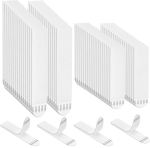 DARENYI 36 Paar Poster Strips,Bilder Montage Strips,Montage-Streifen,bilderhaken selbstklebend,Rückstandsfreies,ohne bohren Nägel,(69x19+93x19mm),Für Poster,Rahmen und Spiegel