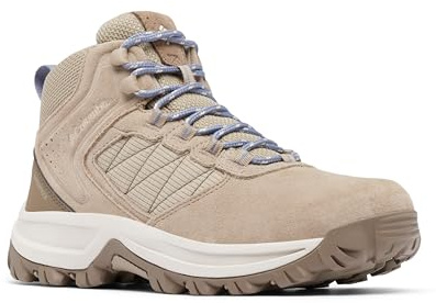 Columbia Womens Transverse Suede Waterproof Hiking Boot, Canvas Tan/New Moon, 9.5