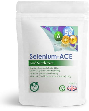 Selenium 220mcg and Vitamins A, C & E Tablets, Immune Support (Pack of 90)