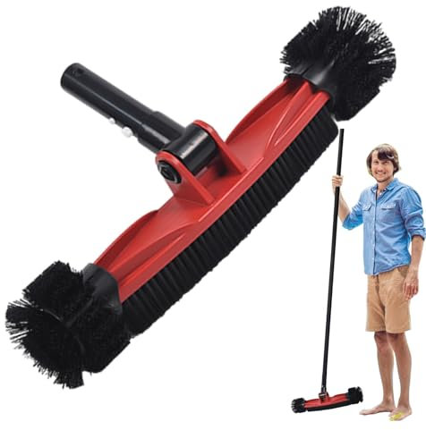 Poolborste, 40 cm kakelrengöring, stark borst skrubb för alger, magtillbehör för golv, väggar och kakel bekvämlighet och långvarig hållbarhet, vikt: 540 g