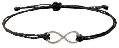 Positiva Jewelry Armband Infinity 925 Silber – Verstellbares Damenarmband mit Unendlichkeitszeichen – Zartes Freundschaftsarmband (Grün)