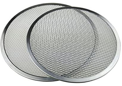 HOMOBABE Plaque à Pizza Perforée en Aluminium Antiadhésive, 9 Pouces