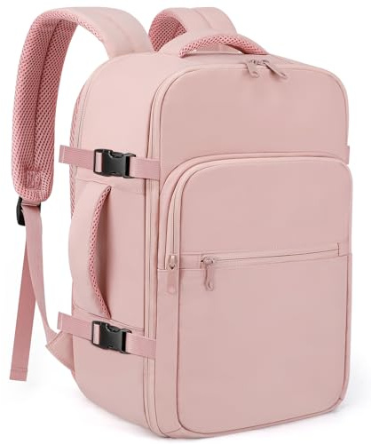 ETRONIK for Ryanair Cabin Bag Underseat, Travel Backpack Womens with TSA Approved, Hand Luggage Carry on Bag with 14 inch Laptop, Rucksack Backpack for Travelling Flight Work, Pink