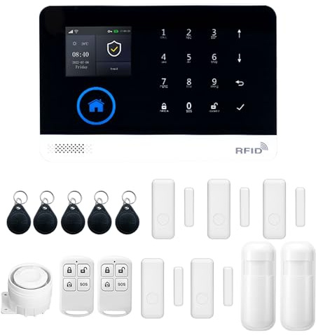 ERYUE Système D'alarme sans Fil Intelligent avec Protection Complète et Intégration Intelligente pour Système de sécurité Domestique