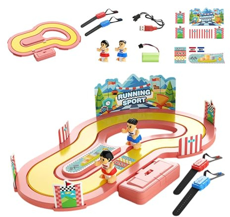 Dynamic Motion Challenge – Ensemble d'activités de course familiale, jouet à détection du corps avec style, kit de piste réglable avec poignée, équipement de jeu de divertissement, fournitures d'anniv