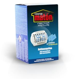 Vinfermatón - Insecticida Matón Eléctrico Mosquitos y Moscas - Aparato + 10 Pastillas