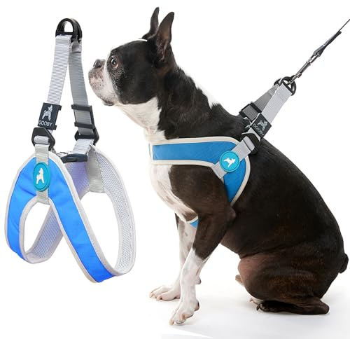 Gooby Simple Step-in III Dog Harness, Blue, Medium