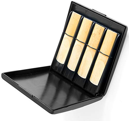 Caja de cañas de saxofón de 8 Ranuras Caja de Almacenamiento de cañas de saxofón ABS para Accesorios de Instrumentos Musicales de 8 cañas