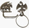 Gothic Dragon Toilettenpapierhalter und Handtuchring-Set, Wandmontage, dekoratives Badezimmerzubehör, 2 Stück