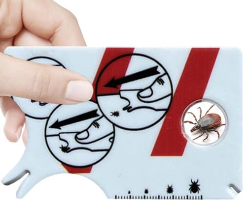 Zeckenkarte Mensch, Zeckenkarte Für Menschen, Zeckenkarte Mit Lupe, Zeckenkarte Mensch, Ermöglicht Einfaches Entfernen Von Zecken, Zeckenentferner Für Hunde Und Katzen Im Handlichen Taschenformat