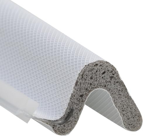 Hungbak Kerf Weather Stripping Door & Window Seal - Groove Slot Installation Weatherstrip for Dustproof, Waterproof, Soundproof & Thermal Insulation (6.1m, White)