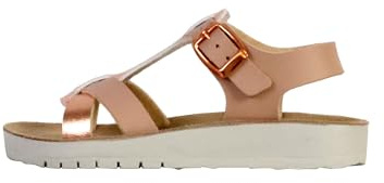Geox J SANDAL COSTAREI GI, Sandale fille, Lt Rose/Rose Gold,