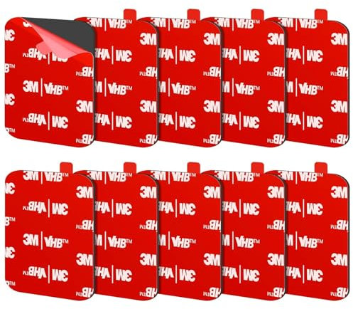 FIXCHORD 3M VHB 5930 Double Sided Sticky Pads, 10pcs Double Sided Foam Pads, Double Sided Pads, Double Side Tape, Water & High Temperature Resistant for Car, Home & Office Décor & Action Camera50*50mm