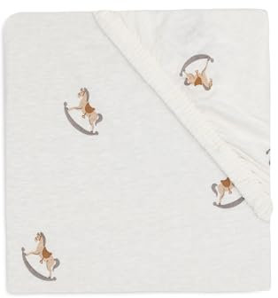 Jollein Nostalgic Ride - Sábana Bajera Ajustable de Punto, para cunas, 40/50 x 80/90 cm, 100% algodón, Certificado Öko-Tex