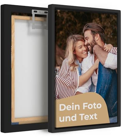 Cimpress Tela Personalizzata con Foto e Cornice, 30 × 20 cm, personalizzabile con immagine o testo, decorazione da parete per casa o ufficio, artwork moderno, regalo fotografico personalizzato
