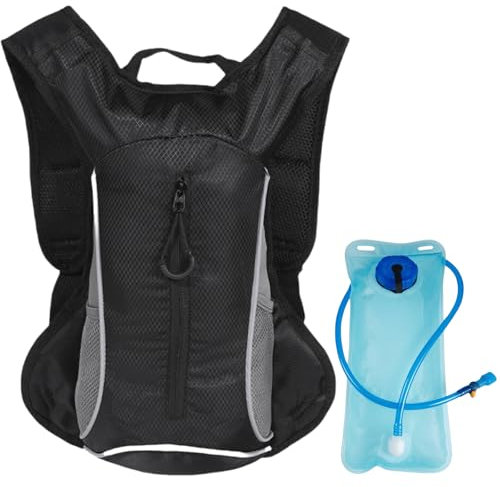 Behogan Trinkrucksack mit 2L Trinkblase, Damen Herren Laufrucksack, Leichter Wasserrucksack, Laufrucksack Wasserdicht, Ultraleicht Running Vest Trinkrucksack für Fahrradfahren,Trailrunning, Radfahren