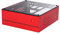 Goodisory A01 Aluminium-Mini-ITX HTPC Desktop-Computergehäuse (rotes gehärtetes Glas)