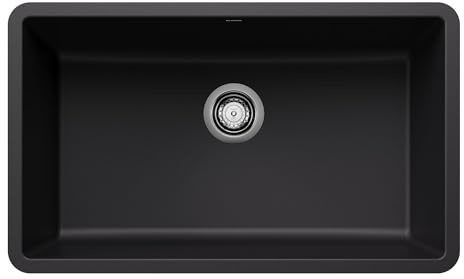 BLANCO Precis Kitchen Sink, Coal Black 30 Inch