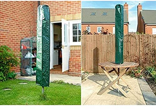 Ram© Copertura per ombrellone rotante da giardino impermeabile verde con laccetti 160 cm