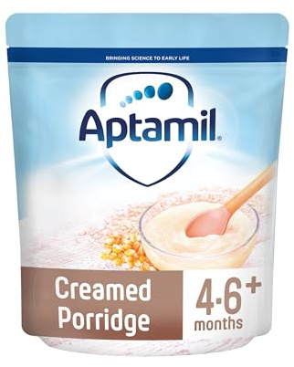 Aptamil Creamed Porridge Baby Food Cereal, 4-6+ Months, 125g (Pack of 5)