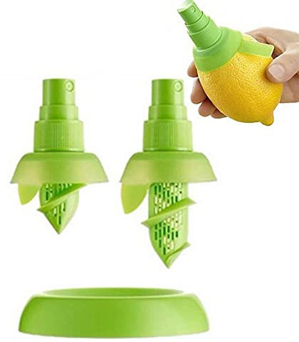 2 pulverizadores de limones, exprimidor manual de limón, limón, etc. Más fácil que cualquier exprimidor de limón o exprimidor (verde)
