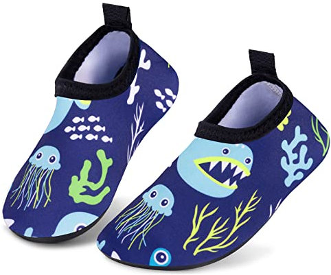 Kids Water Shoes,Toddler Swim Beach Shoes for Boys Girls,Children Pool Shoes Quick Dry Non-Slip Aqua Socks,Infant Barefoot Skin Water Socks for Swimming Pool Surfing Outdoor Sports Holiday Essentials
