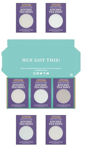 Rust-Oleum Kitchen Wall Tile Paint in Satin Finish – Delicate Greys Tester Box