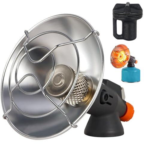Gas Heater Portable Camping Heater Outdoor Butane Heater with Control Valve Rapid Heating Tent Heater Tank Top for Hiking Backpacking Ice Fishing Outdoor Heaters Gas Heater Tent Heater