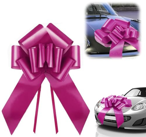 YOYEAH Lazo de coche XXL (76 cm/30 pulgadas) – lazo de regalo grande para coche, Navidad y hogar. Lazo gigante perfecto para coches y electrodomésticos, coche de 18 cumpleaños (rosa)