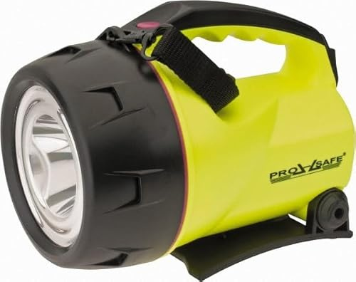PRO-SAFE LED Spotlight/Lantern Flashlight, Black & Yellow Plastic Body, Battery Powered (4 D Batteries Not Included), Model LED-Lant-HV