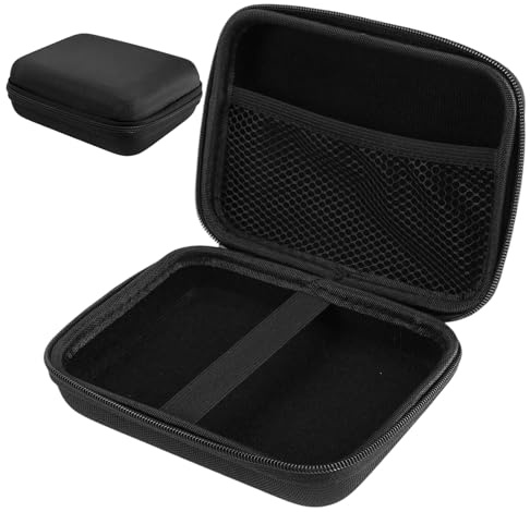 Porta Cavi da Viaggio Piccolo 16 X 12 X 6 CM, Noir Rigida Porta Caricabatterie, Borsa Portaoggetti da Viaggio Antigraffio, Fermeture Éclair, Imperméable, pour Batterie Externe, Clé USB, Câbles
