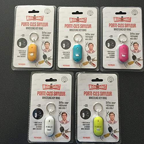 Equilibre et Aventure Lot de Deux : Porte-flés siffleur + éclairage LED - sifflez pour retrouvez Vos clés - Plusieurs Coloris Disponibles