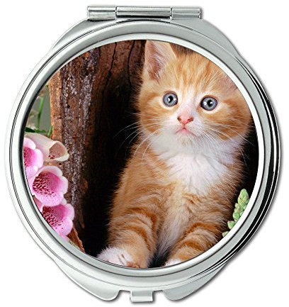 Yanteng Made Cat Miroir de poche portable Motif chat