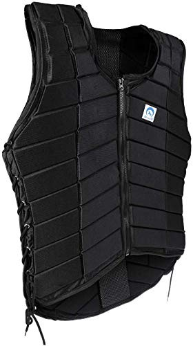 Inzopo Professional Safety EVA Padded Zipper Equestrian Horse Riding Vest Protective Body Back Guard Protector Gear Waistcoat Adjustable for Ladies Men Children Kids Women M