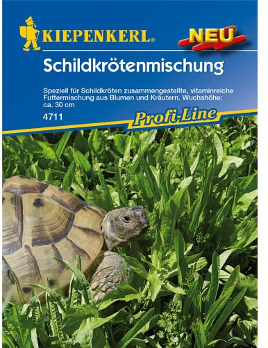 Schildkrötenmischung, vitaminreiche Futtermischung speziell für Schildkröten zusammengestellt, bestehend aus Blumen und Kräutern
